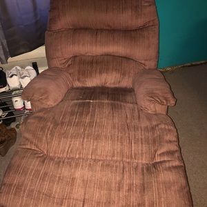 Reddish brown recliner